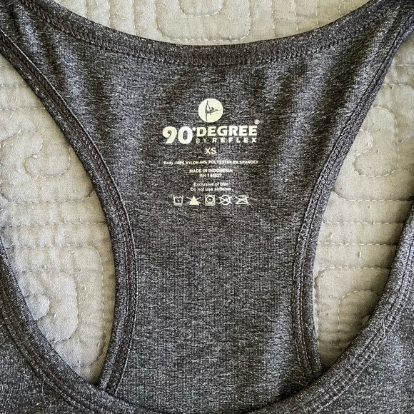 90 Degree By Reflex Charcoal Gray Tank Top - Picture 3 of 3